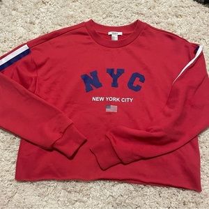 FOREVER 21 long sleeve cropped top sz S